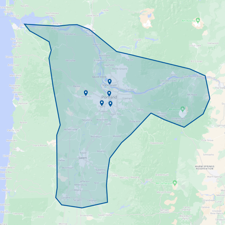Oregon Service Areas